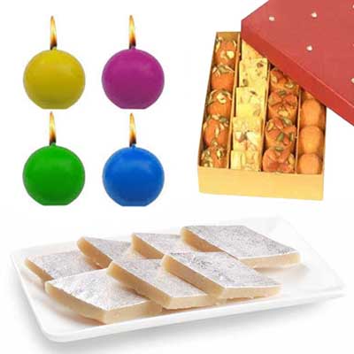 "Ball Candles-code007, Kaju kathili - 250gms, Assorted sweets(Express) - Click here to View more details about this Product